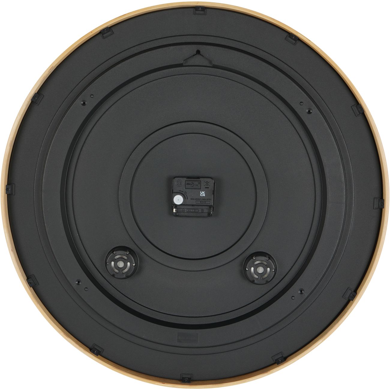 Light Natural Grain Effect Round Wall Clock